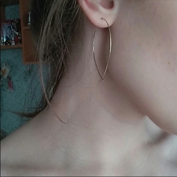 Jewelry - Silver tone fish hook earrings